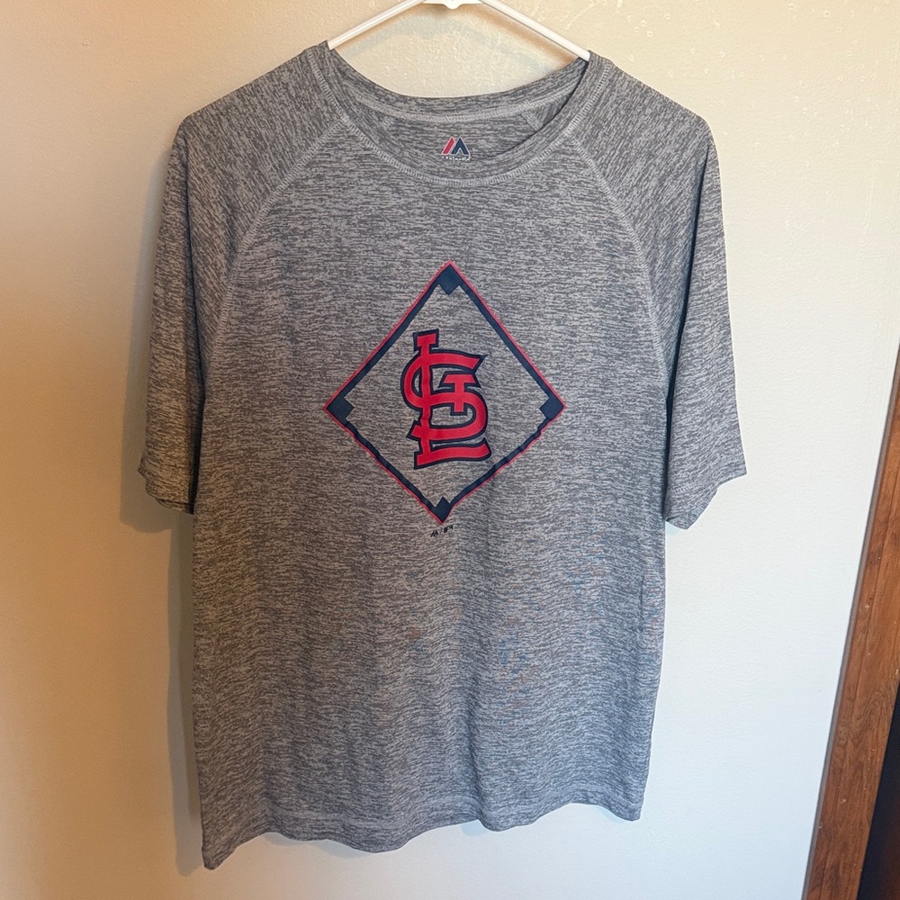 Majestic Heather Gray St Louis Cardinals Tee
